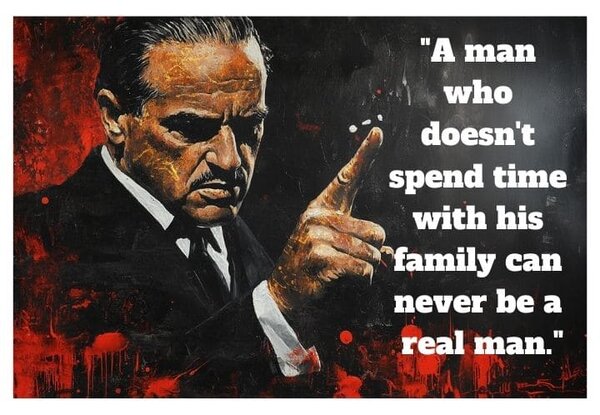 Obraz The Godfather na plátne | Personalizovaný citát Papilora - 60x40 cm