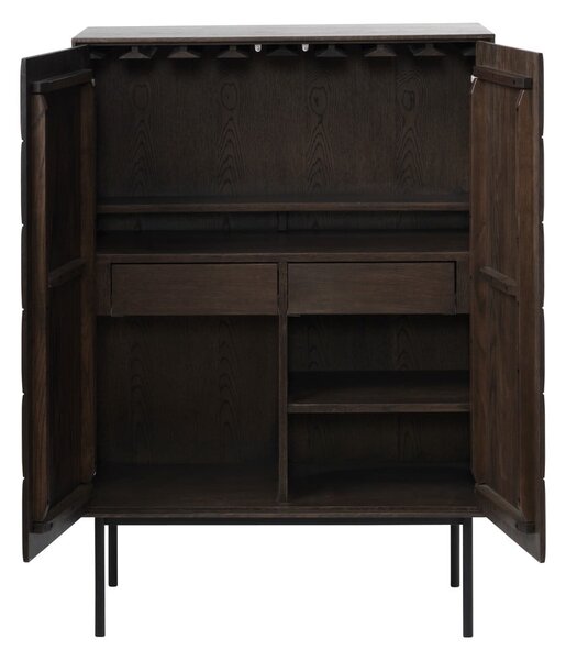 Tmavohnedá skrinka 90x130 cm Latina – Unique Furniture