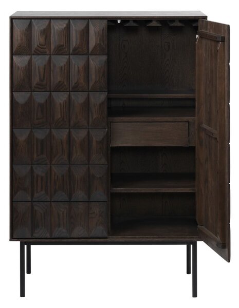 Tmavohnedá skrinka 90x130 cm Latina – Unique Furniture