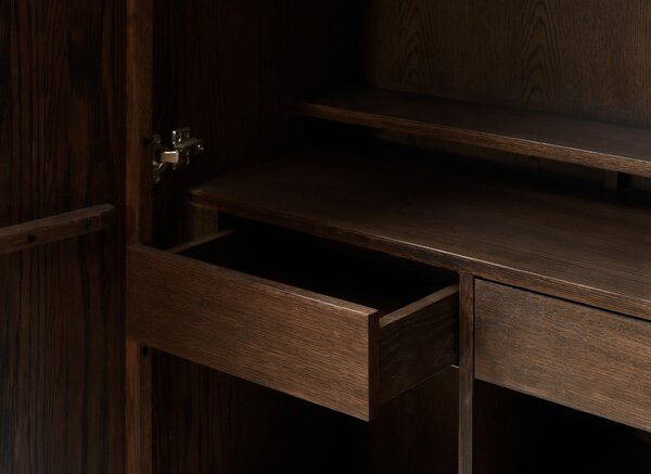Tmavohnedá skrinka 90x130 cm Latina – Unique Furniture