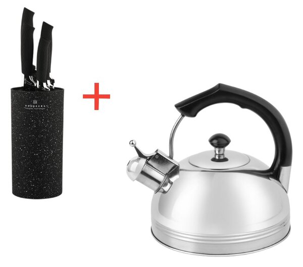 Set kuchynských nožov a čajníka