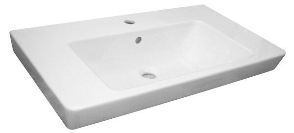 Roca Caserta umývadlo 80x45 cm obdĺžnik klasické umývadlo-umývadlo na nábytok biela A3270J0000