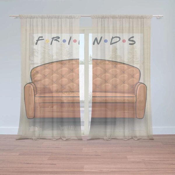 Sablio Záclony Seriál Priatelia FRIENDS Gauč: 2ks 150x250cm
