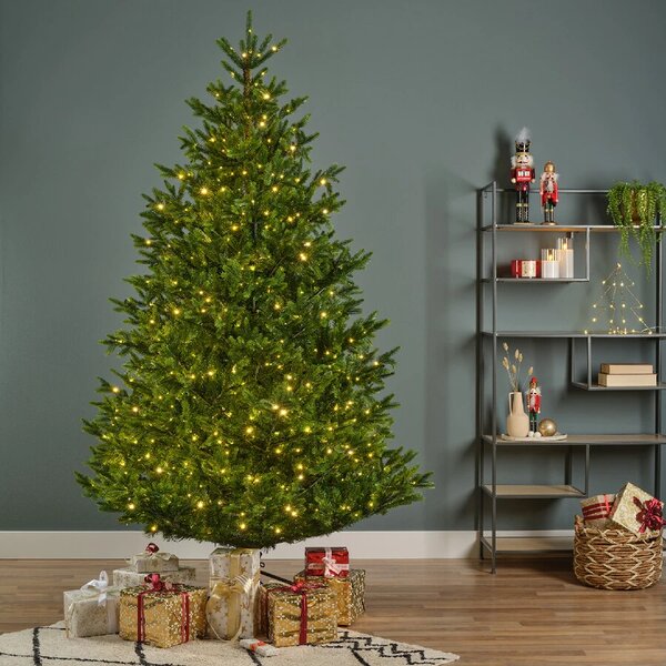 Umelý vianočný stromček Nordmann 210 cm – s 900 LED svetlami - 201 - 230 cm - Zelené stromčeky - 131 do 160cm