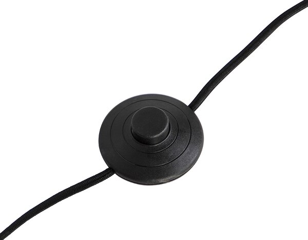 Moderná stojaca lampa čierna s béžovým buklé tienidlom 40 cm - Simplo