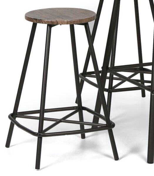 Jedálenská/barová sada WELLINGTON ROUND, stôl priemer 90 cm + 4 stoličky