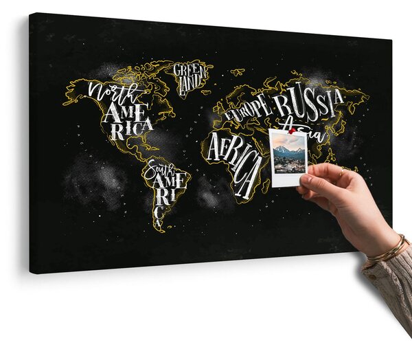 Obraz na korku trendová mapa sveta