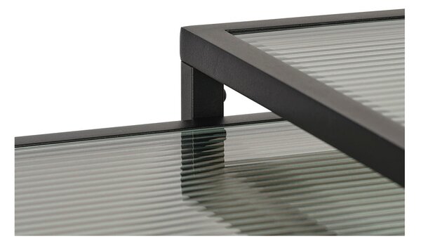 Sklenené odkladacie stolíky v súprave 2 ks 50x50 cm Bronco – Unique Furniture