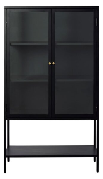 Čierna kovová vitrína 90x160 cm Carmel – Unique Furniture