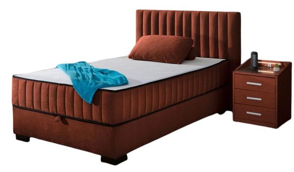 (4327) Boxsping 180/200cm moderná posteľ s úložným boxom koňak