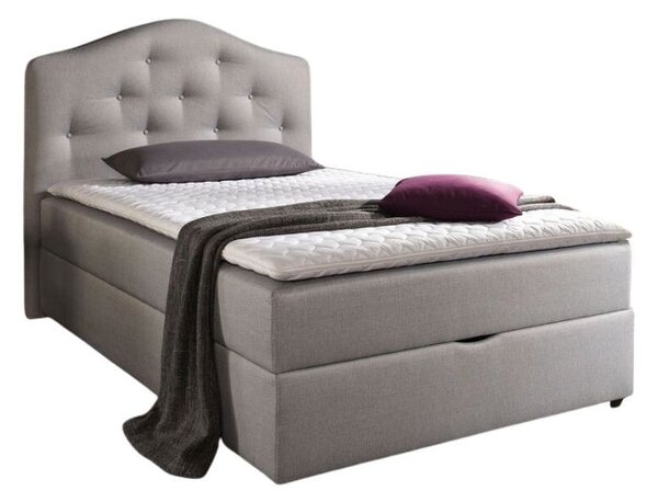 (4356) Fullen boxspring posteľ krémová 180/200