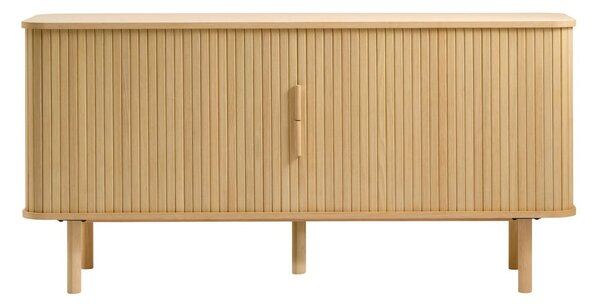 Nízka komoda v dekore duba s posuvnými dverami v prírodnej farbe 76x160 cm Cavo – Unique Furniture