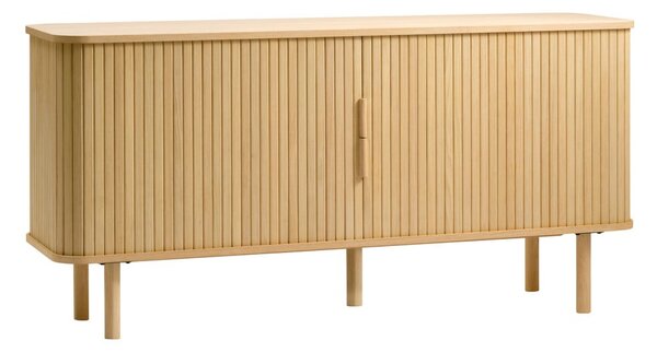 Nízka komoda v dekore duba s posuvnými dverami v prírodnej farbe 76x160 cm Cavo – Unique Furniture