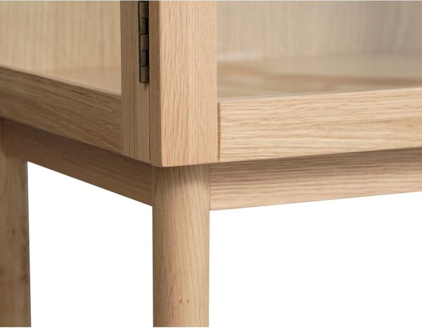Vitrína z dubového dreva v prírodnej farbe 190x90 cm Elba – Unique Furniture