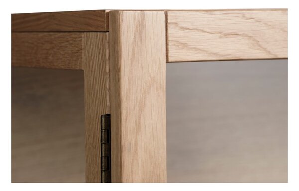 Vitrína z dubového dreva v prírodnej farbe 190x90 cm Elba – Unique Furniture