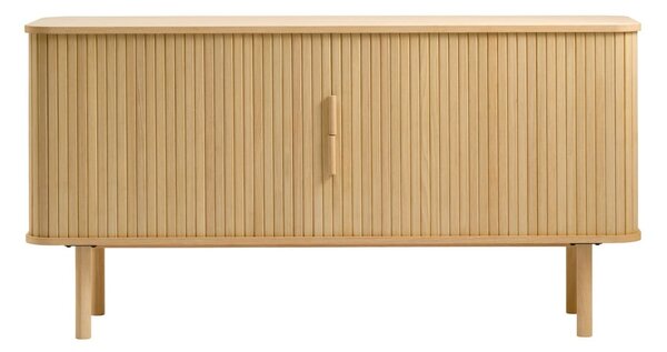Nízka komoda v dekore duba s posuvnými dverami v prírodnej farbe 76x160 cm Cavo – Unique Furniture