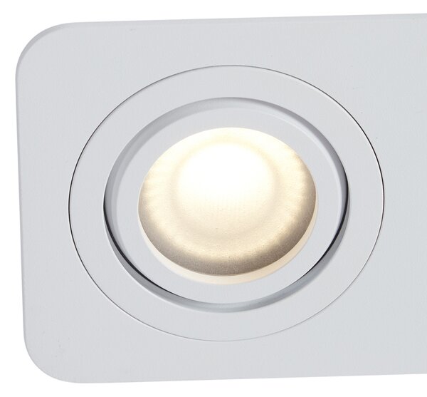 Zaoblené zapustené bodové svietidlo biele GU10 50 mm otočné a naklápacie IP44 2-svetlá - Alberto