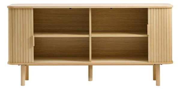Nízka komoda v dekore duba s posuvnými dverami v prírodnej farbe 76x160 cm Cavo – Unique Furniture