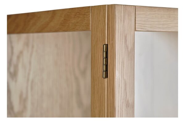 Vitrína z dubového dreva v prírodnej farbe 190x90 cm Elba – Unique Furniture