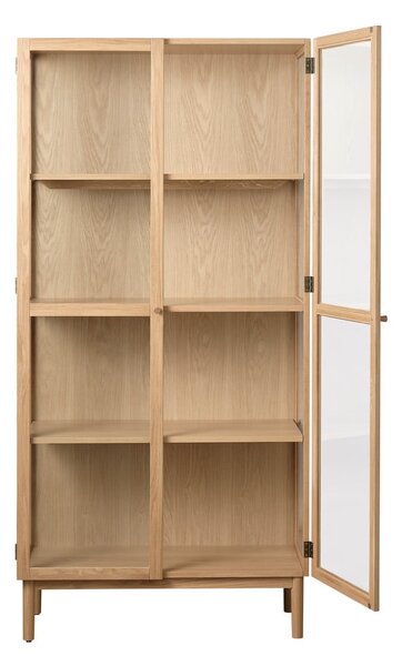 Vitrína z dubového dreva v prírodnej farbe 190x90 cm Elba – Unique Furniture