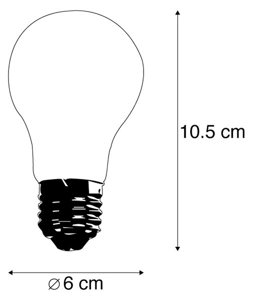 Sada 5 LED žiaroviek E27 A60 číre 6W 630lm 2200K