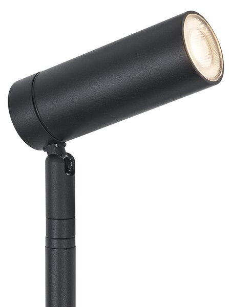 Bodové svietidlo so zemným hrotom čierne 40 cm vrátane LED nastaviteľné IP65 vrátane kábla a zástrčky - Carl