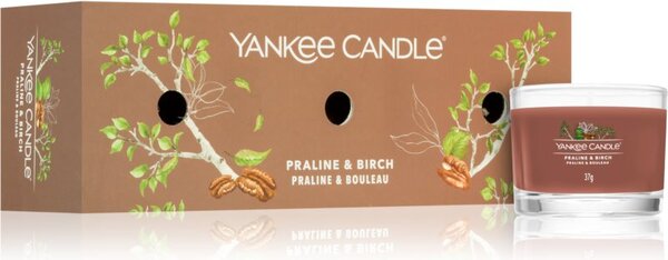 Yankee Candle Praline & Birch darčeková sada 3x37 g