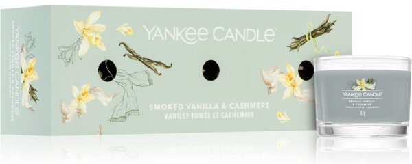 Yankee Candle Smoked Vanilla & Cashmere darčeková sada 3x37 g