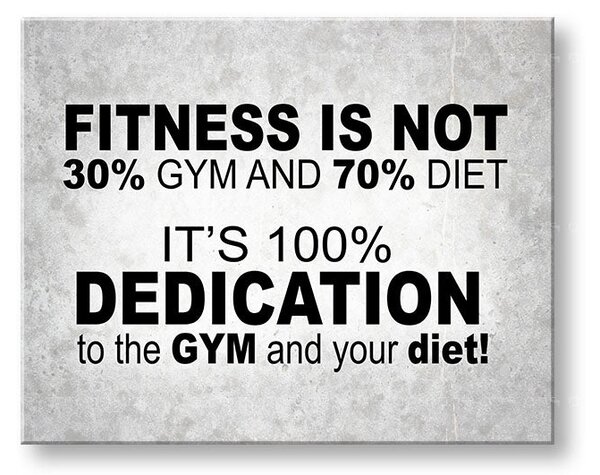 Motivačný obraz na stenu Fitness is not - 20x30 cm