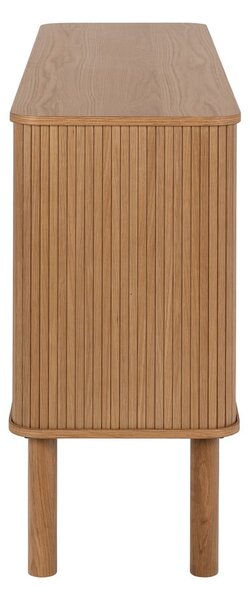 Nízka komoda v dekore duba s posuvnými dverami v prírodnej farbe 160x80 cm Langley – Actona