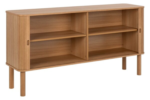 Nízka komoda v dekore duba s posuvnými dverami v prírodnej farbe 160x80 cm Langley – Actona