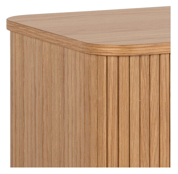 Nízka komoda v dekore duba s posuvnými dverami v prírodnej farbe 160x80 cm Langley – Actona