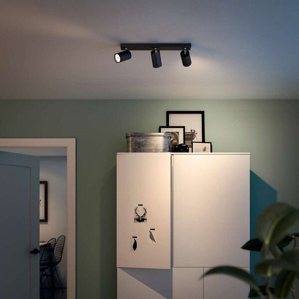 Philips 50593/30/PN Kosipo spot 3xGU10 čierny
