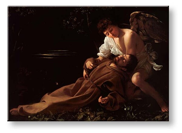 Obraz na plátne Michelangelo Caravaggio - Svätý František z Assisi v extáze - 30x40 cm