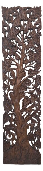 Dekorácia na stenu Strom života 180 cm x 45cm, teakové drevo, ručná práca (Masterpiece ručná práca)