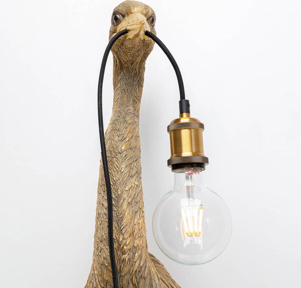 Nástenné svietidlo KARE Animal Heron so zástrčkou, Mosadz / zlato, Obývacia izba / jedáleň, Plast, Nástenné svietidlo