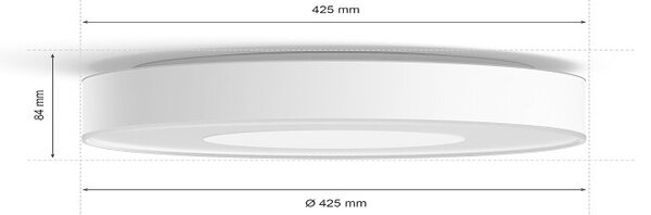 Philips HUE LED White and color Ambiance 41168/31/P9 Xamento L kúpelňové stropné 52,5W 3700lm 2200-6500K 42,5cm IP44 biele stmievateľné Bluetooth