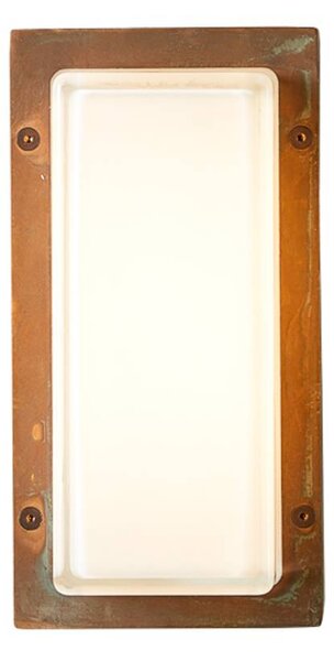 Nástenné svetlo Ice Cubic 3410 mosadz starožitná, Hnedá / staromosadz, Mosadz, Nástenné svietidlo
