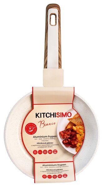 Panvica KITCHISIMO BIANCO 20cm nepriľnavý povrch