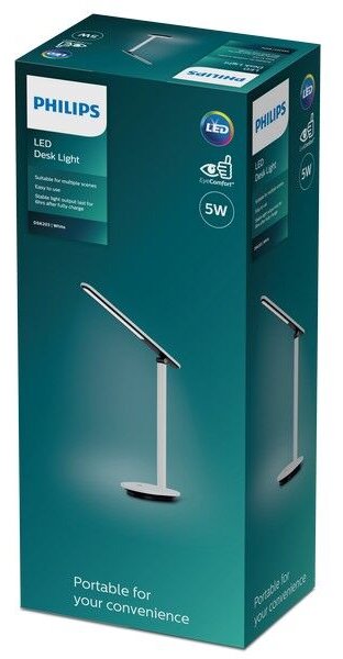 Philips 8719514420410 Ivory stolná dotyková lampička 5W/130lm 2700-5000K USB biela stmievateľná
