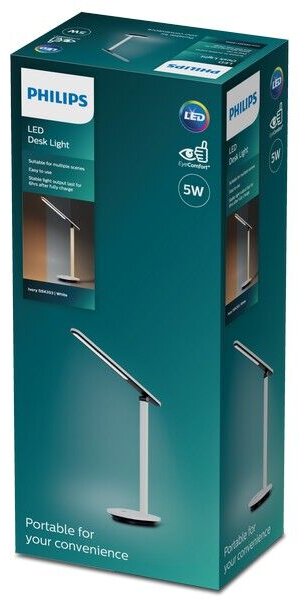 Philips 8719514420410 Ivory stolná dotyková lampička 5W/130lm 2700-5000K USB biela stmievateľná