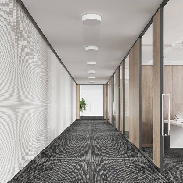 Arcchio LED stropné svietidlo Vanida, biele, Ø 40 cm, hore/dole, Biela / opálová, Kuchyňa, Hliník, Moderný, Závesné svietidlo