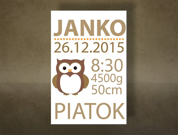 Naše bábatko Obraz na stenu s textom - 100x150 cm