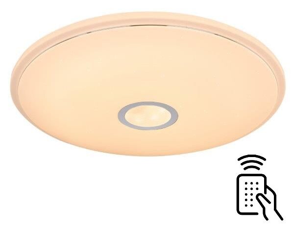 GLOBO SMART LIGHT 41386-30SH CONNOR stmievateľné stropné RGB LED svietidlo 770 mm 30W/1950lm 3000-6000K IP20 biela s diaľkovým ovládaním, starlight efekt