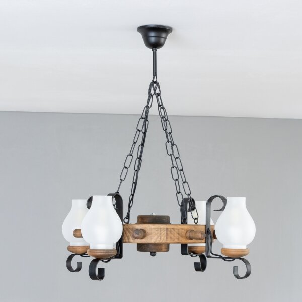 Brilagi - Luster na reťazi TIMONA 4xE14/40W/230V pr. 50 cm buk