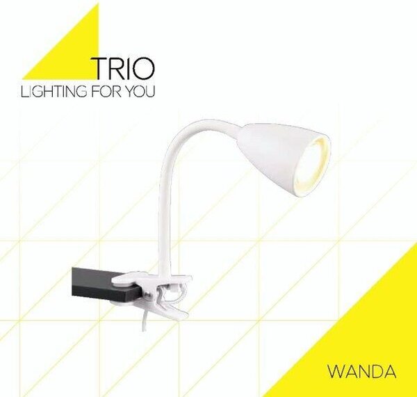 TRIO 202620131 WANDA štipcové svietidlo 1xGU10 biela matná