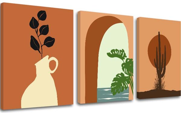 Obraz na plátne – Toskánske okno - 90x40 cm [3 x 30x40]