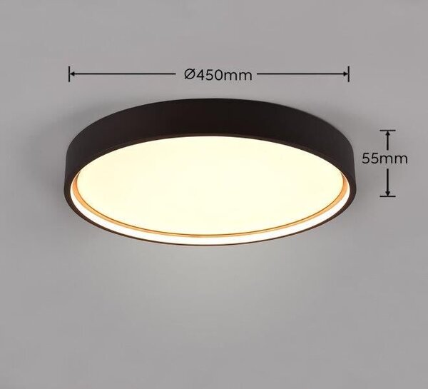 TRIO 641310232 DOHA stropné svietidloSMD LED D450mm 29W/3260lm 2300+3000+4000K čierna matná