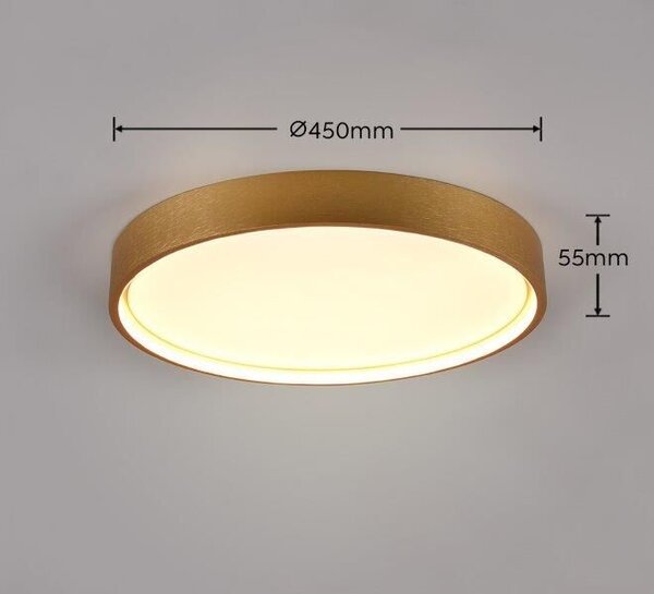 TRIO 641310208 DOHA stropné svietidloSMD LED D450mm 29W/3260lm 2300+3000+4000K mosadz