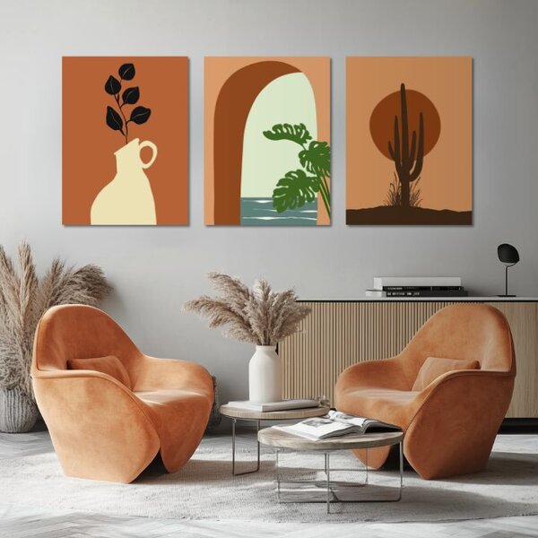 Obraz na plátne – Toskánske okno - 90x40 cm [3 x 30x40]